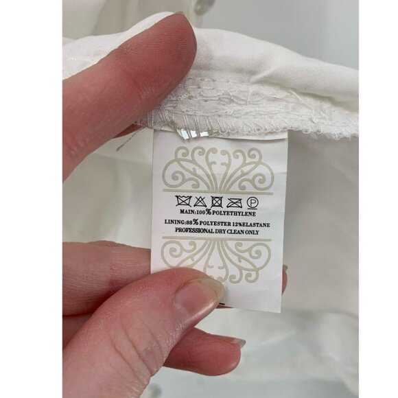 Never Fully Dressed Womens White Sansa Sequin Spaghetti Strap Slip Dress Size 4 - Picture 15 of 15